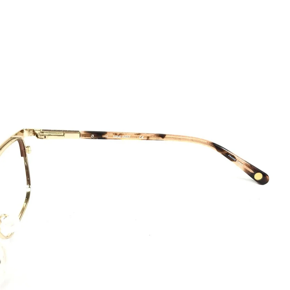 Nine West Eyeglasses Frames NW1089 210 Brown Gold Cat Eye Full Rim 52-16-135